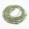 Faceted Natural Green Spot Jasper Rondelle Beads Strands G-K090-15-2