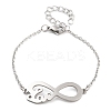 Non-Tarnish Stainless Steel Cable Chain Link Bracelets for Women Men STAS-Z061-01P-06-1
