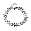 Punk Style 304 Stainless Steel Curn Chain Bracelets for Women BJEW-A044-01P-4