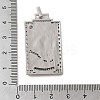 Brass Micro Pave Cubic Zirconia Pendants with Enamel KK-H458-01P-13-3