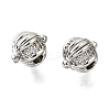 Brass Micro Pave Cubic Zirconia Beads KK-D356-10P-2