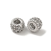 Rack Plating Brass Micro Pave Cubic Zirconia Beads KK-S366-16P-02-1