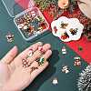 30Pcs 15 Styles Christmas Alloy Enamel Pendants XMAS-FS0001-01-5