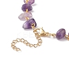 Natural Amethyst Chips Beaded Necklaces NJEW-JN04061-01-4