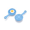 Rack Plating Spray Painted Alloy Enamel Pendants FIND-N011-28-2