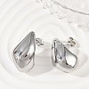 304 Stainless Steel Teardrop Stud Earrings for Women EJEW-S272-03P-1