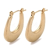 Oval 201 Stainless Steel Half Hoop Earrings for Women EJEW-G385-26G-1
