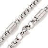 Non-Tarnish 304 Stainless Steel Box Chain Necklaces LS-NJEW-R266-09B-P-1