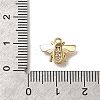 Brass Micro Pave Cubic Zirconia Charms KK-B152-07A-G-3