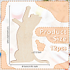 Cat Shape Unfinished Wood Cutouts DIY-WH0671-029A-2