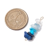 10Pcs 10 Styles Mixed Gemstone Chip Beaded Connector Charms PALLOY-JF02872-2