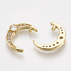 Brass Cubic Zirconia Charms KK-T035-36-2