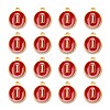 Golden Plated Alloy Enamel Charms X-ENAM-S118-03I-2