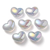 UV Plating Rainbow Iridescent Imitation Jelly Acrylic Beads OACR-C007-08D-1