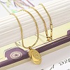Ion Plating(IP) 304 Stainless Steel Pendant Necklace NJEW-K255-15G-2