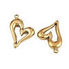 304 Stainless Steel Pendants STAS-L303-06G-2