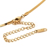 Ion Plating(IP) 304 Stainless Steel Bowknot Pendant Snake Chain Necklaces for Women NJEW-G142-01G-3