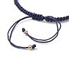 Adjustable Tube Natural Gemstone Braided Bracelets for Women BJEW-JB11006-03-4