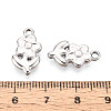 304 Stainless Steel Flower Pendants STAS-T069-30P-3