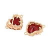 Brass Pave Clear Cubic Zirconia Connector Charms KK-L223-026G-2