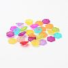 Mixed Frosted Flower Shaped Transparent Acrylic Bead Caps X-PAF087Y-3