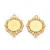 Non-Tarnish 304 Stainless Steel Connector Cabochon Settings STAS-N114-03G-1