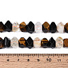 Natural Obsidian & Citrine & Tiger Eye Beads Strands G-N358-01A-05-5