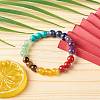 7 Chakra Reiki Yoga Bracelet for Girl Women BJEW-TA00020-2