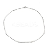 Non-Tarnish 304 Stainless Steel Rectangle Link Chain Necklace NJEW-K249-04P-1