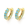 Rack Plating Brass Micro Pave Cubic Zirconia Hoop Earring EJEW-C102-13G-2