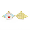 Rack Plating Alloy Pendants FIND-C018-35LG-2