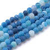 Natural & Dyed Crackle Agate Bead Strands X-G-T056-6mm-07-1