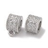 Rhodium Plated 925 Sterling Silver Tube Bails STER-K176-08P-2