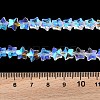 Electroplate Transparent Glass Beads Strands EGLA-U004-03A-HP03-4