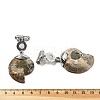 Natural Quartz Crystal Fossil Snail Pendants G-F062-01-4