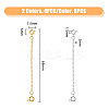 SUPERFINDINGS 8Pcs 2 Colors 304 Stainless Steel Extender Chain with Spring Ring Clasps DIY-FH0004-99-2