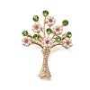 Bottle of Flowers Alloy Olivine Rhinestone Brooch JEWB-Q002-02G-1