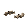 Bowknot Alloy Links connectors X-EA11930Y-AB-3