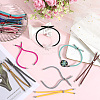 20Pcs 20 Colors Nylon Twisted Cord Bracelet MAK-SC0001-23-4