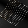 8Pcs Classic Plain 1.2MM 304 Stainless Steel Snake Chain Necklaces for Men Women NJEW-YW0001-26-5