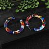 Cellulose Acetate(Resin) Half Hoop Earrings X-KY-S163-374-5