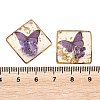 Transparent Epoxy Resin & Printed Pendants KK-F074-01A-3