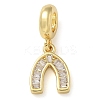 Rack Plating Brass Cubic Zirconia Pendants X-KK-K392-12G-1