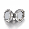 Tarnish Resistant 304 Stainless Steel Magnetic Clasps with Loops STAS-K006-8mm-04C-4