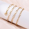 304 Stainless Steel Oval Link Chain Necklaces X-NJEW-Q013-09G-5