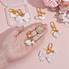 6Pcs 3 Styles ABS Imitation Pearl & Acrylic Pendant Decorations HJEW-WR00015-3