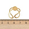 Oval 304 Stainless Steel Enamel Cuff Rings for Women RJEW-G355-03G-7