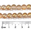 Frosted Transparent Glass Bead Strands X1-GLAA-P065-8mm-02-3