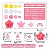 16 Style Food Grade Eco-Friendly Silicone Beads SIL-PH0001-08-5