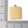 Ion Plating(IP) 304 Stainless Steel Pendants STAS-D025-03G-02-3